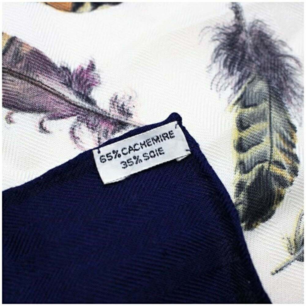 HERMES White Silk Scarf - Picture 5 of 10